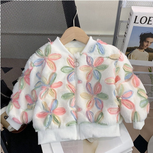 Chaqueta de mujer para niños con flores 