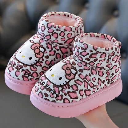 Fashion Boots PU Short Plush Warm Girls Boots