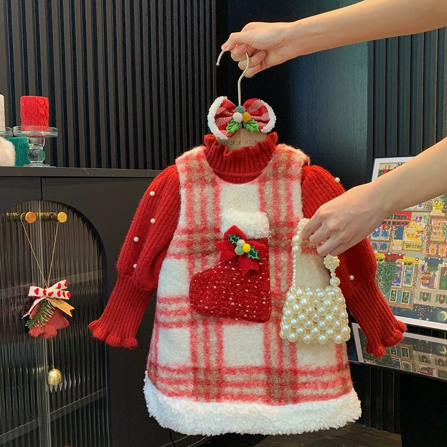 Christmas Red Children's Dress