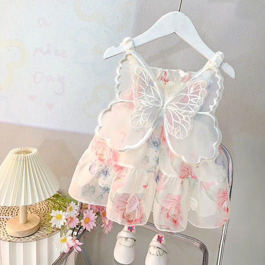 Body Floral con Alas de Mariposa para Niños 