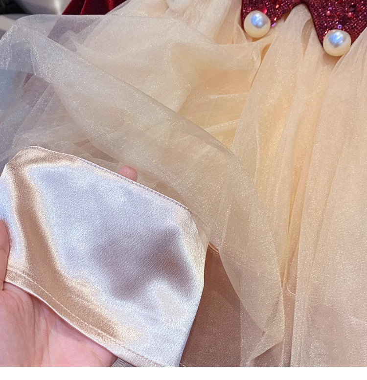 Children's Velvet Sequin Dress