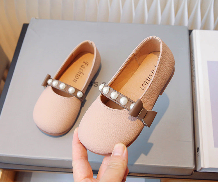 Zapatillas deportivas de moda para niños con perlas 