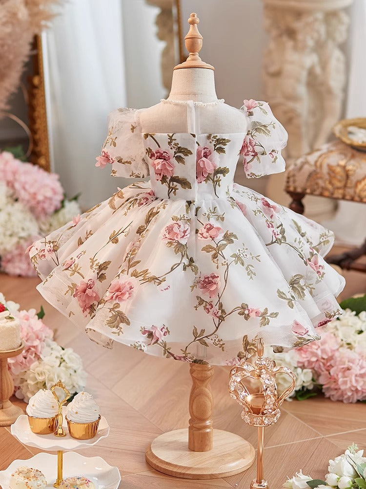 White Floral Party Dress