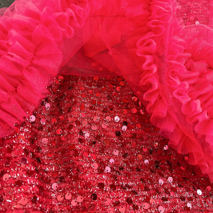 Shiny Tulle Children's Dress with Bow