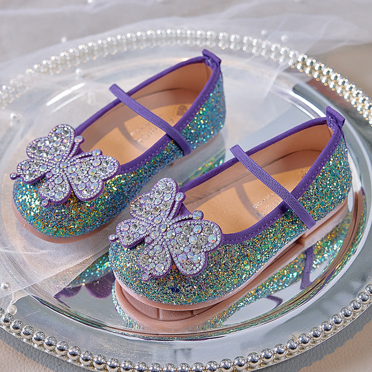 Children's Butterfly Shoes with Glitter