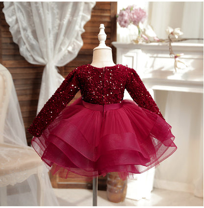 Children's Party Dress with Sparkly Bow
