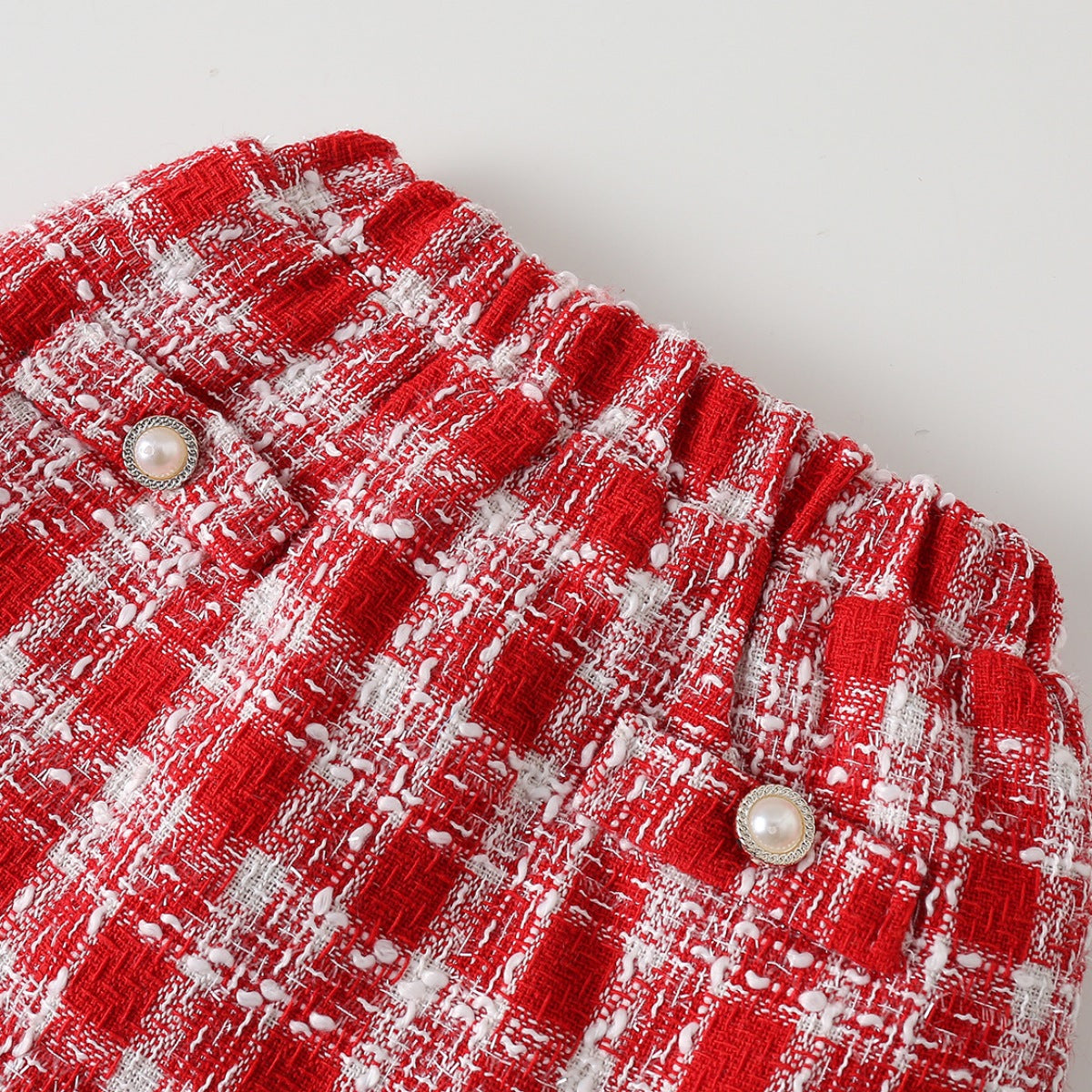 Girls' Set with Buttons and Faux Fur