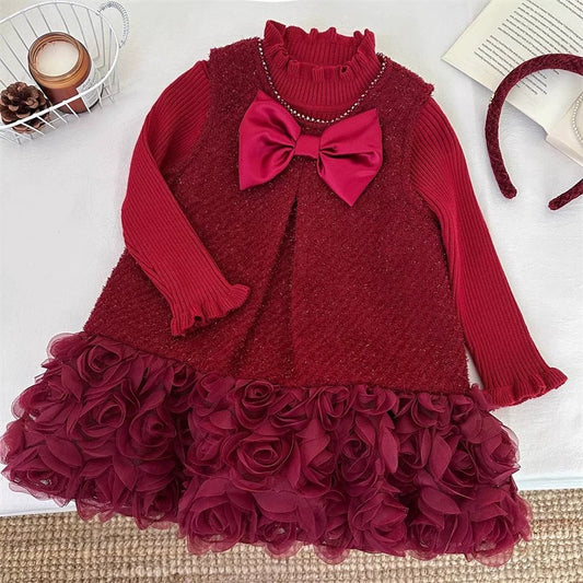 Infant Girls’ Floral Bow Outfit Set
