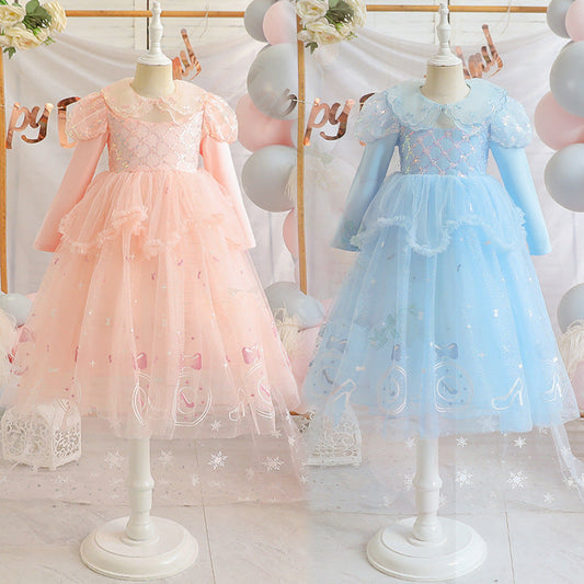 Vestido de princesa con lentejuelas de tul 