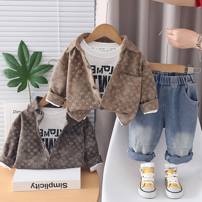 Boys' 3-Piece Set with Pockets and Jeans