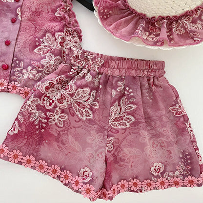 Children's Lace Floral Set