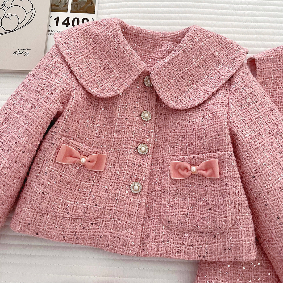 Dress + Tweed Jacket with Bows