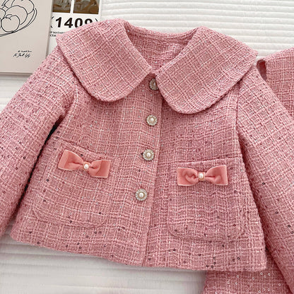 Dress + Tweed Jacket with Bows