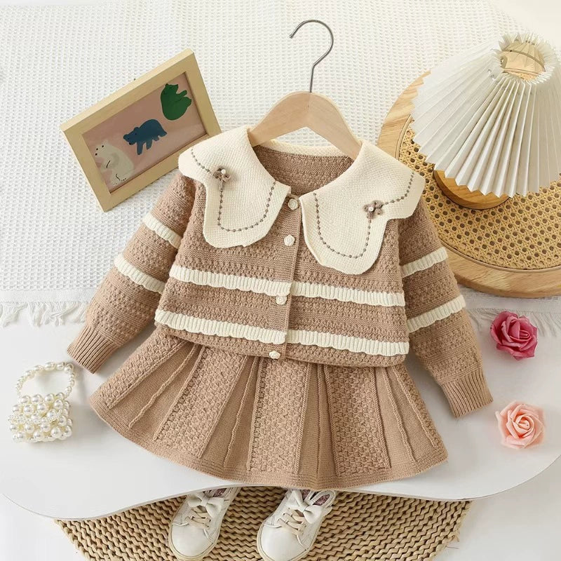 Conjunto de punto boutique para niñas 