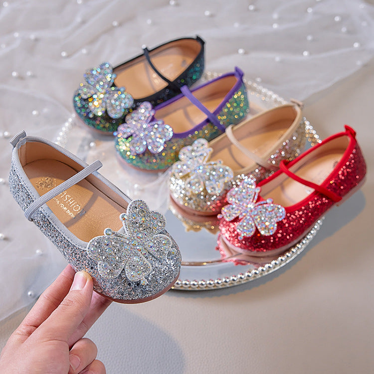 Children's Butterfly Shoes with Glitter
