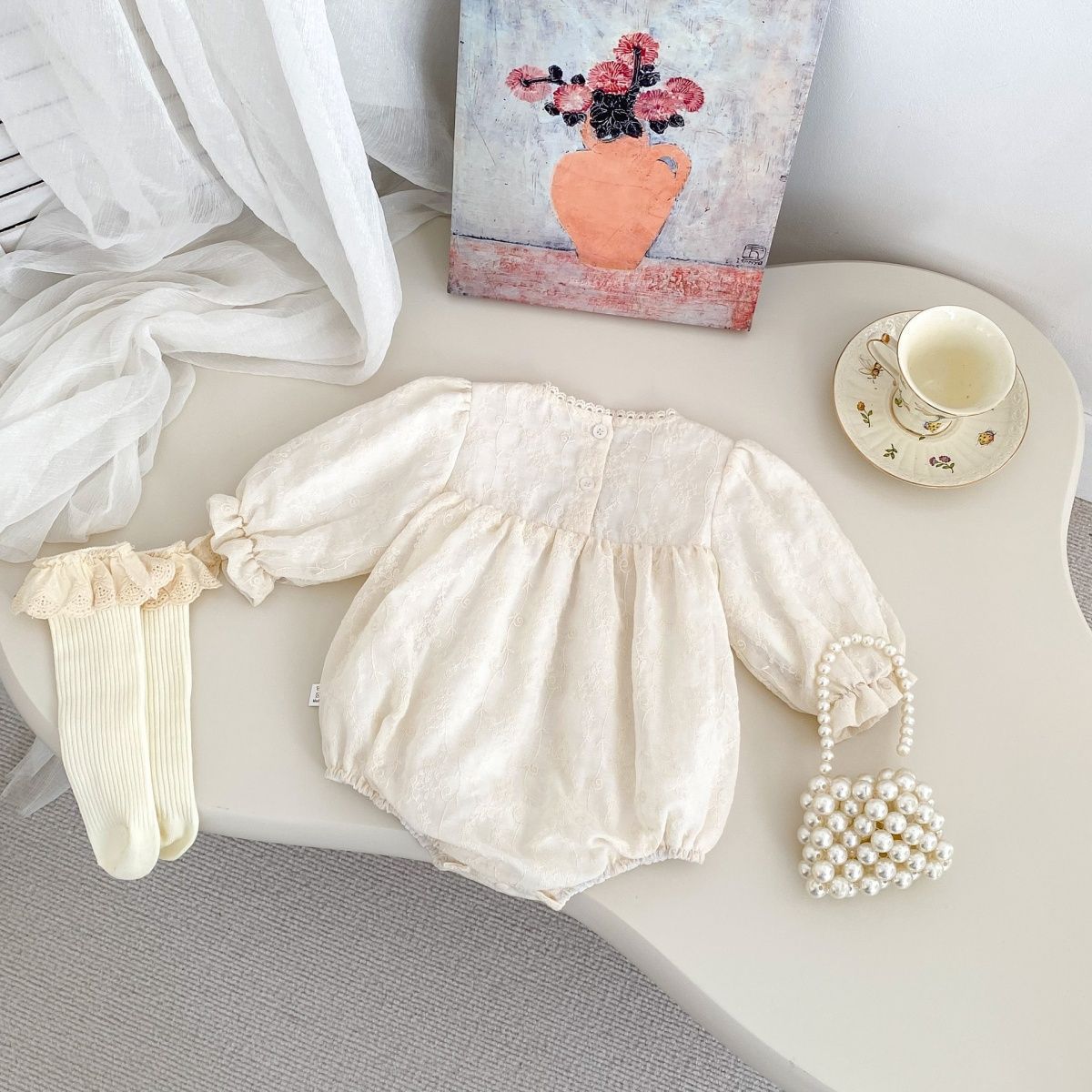 Baby Girl Floral Lace Bodysuit