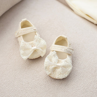 Girls' Shoes with Lace Bow