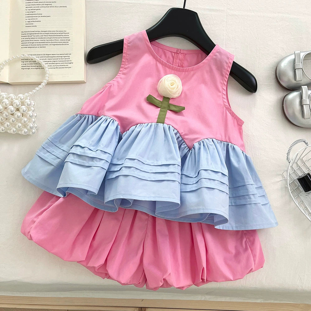 Girls' Summer Floral Outfit