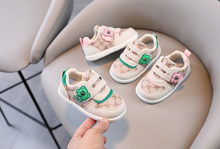 Children's Teddy Bear Sneakers with Velcro