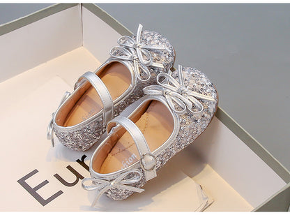 Children's Shoes with Glitter and Bows