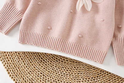 Girls' Knitted Floral Set
