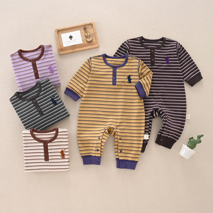 Children's Striped Polo Jumpsuit
