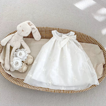Children's Tulle Dress with Little Flowers