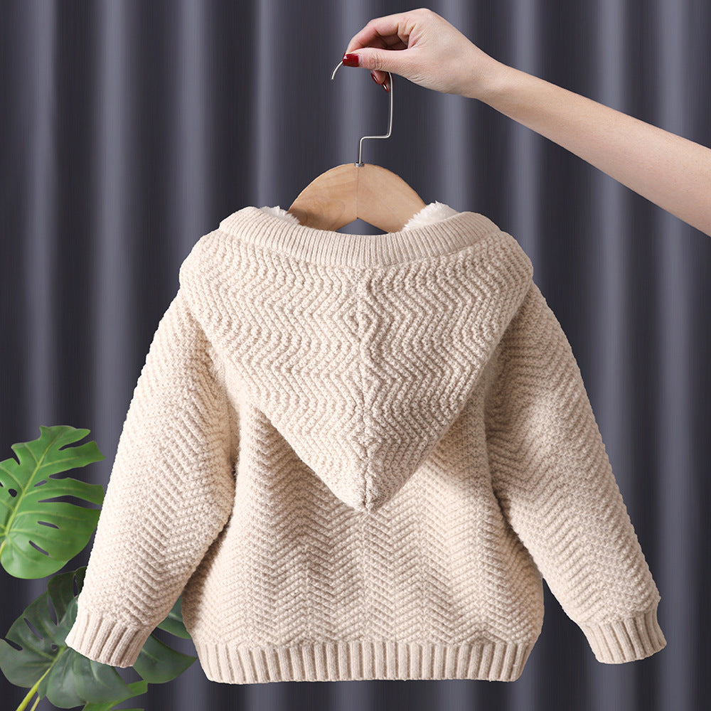 جاكيت بناتي مبطن مع جيوب 