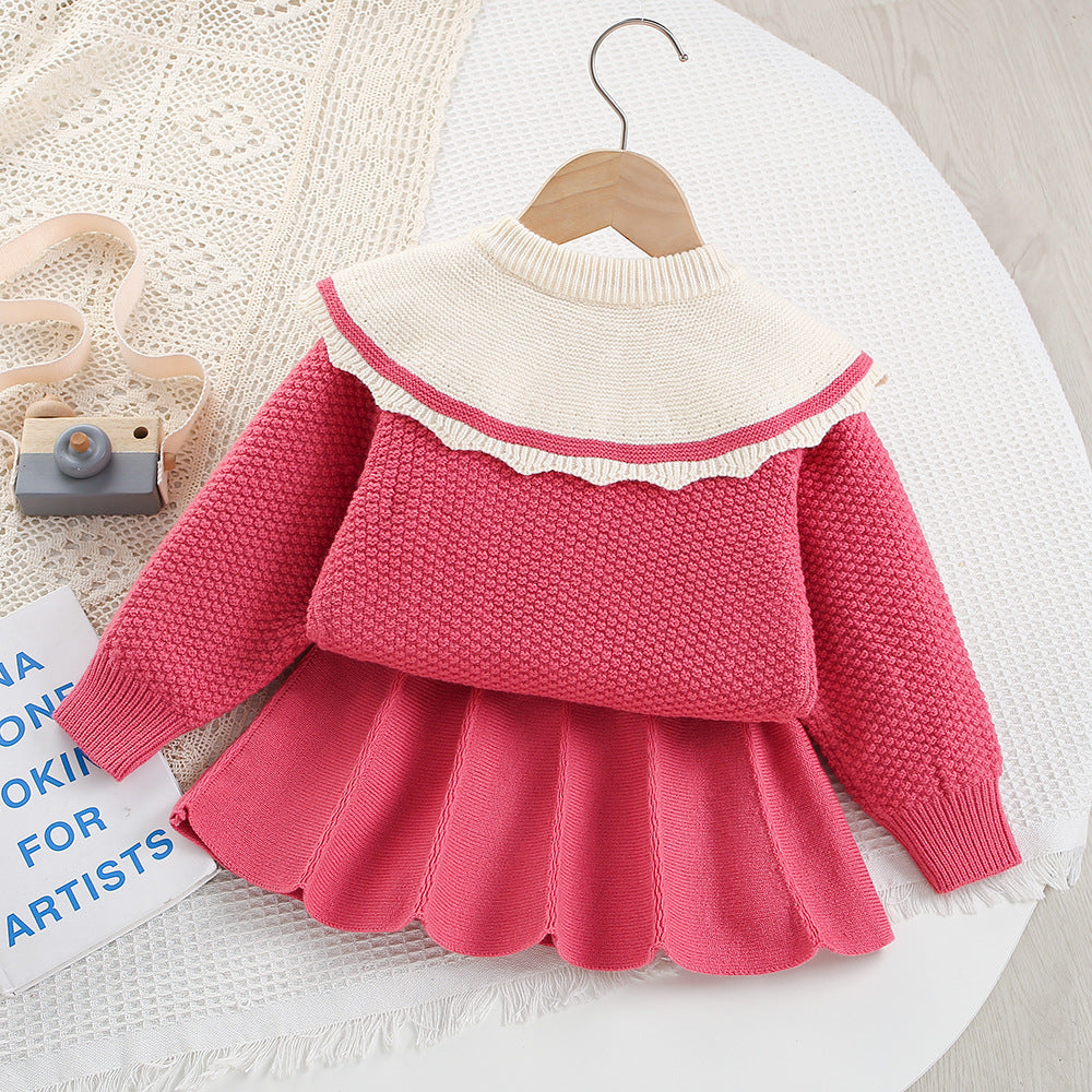Children's Knitted Set with Bows