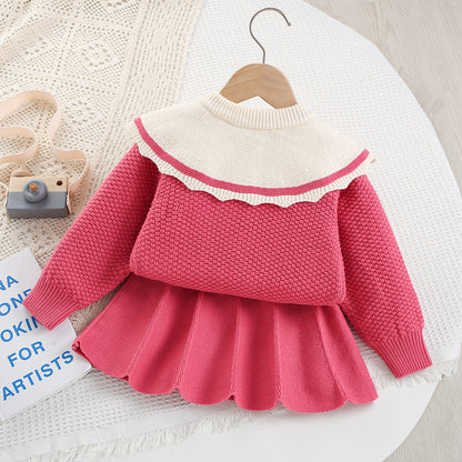 Children's Knitted Set with Bows