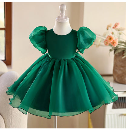 Puffy Bow Party Dress