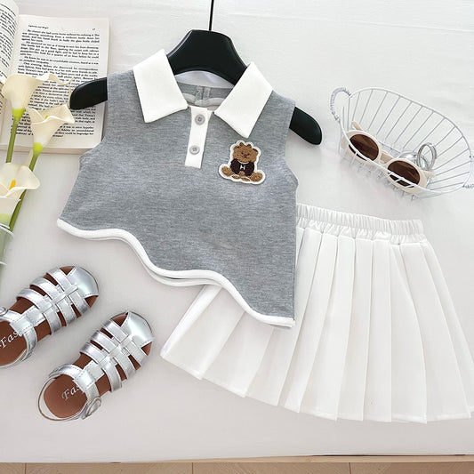 Girls' Teddy Bear Collar Set