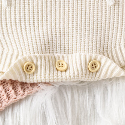 Children's Knitted Flower Bodysuit