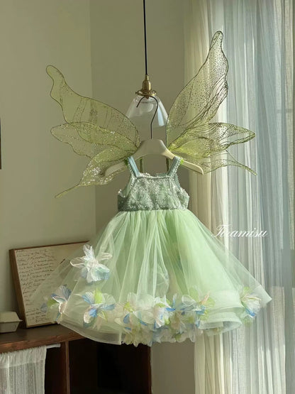 Cute Suspender Fluffy Children dresses