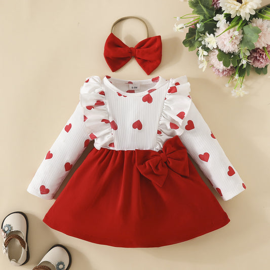 Vestido Infantil Corazones Pequeños 