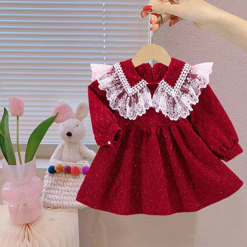 Children's Dress with Lace Detail