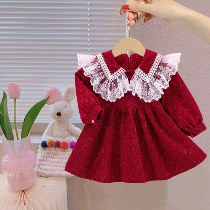 Children's Dress with Lace Detail
