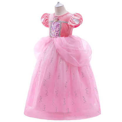 Pink Sequined Children's Dress + Accessories