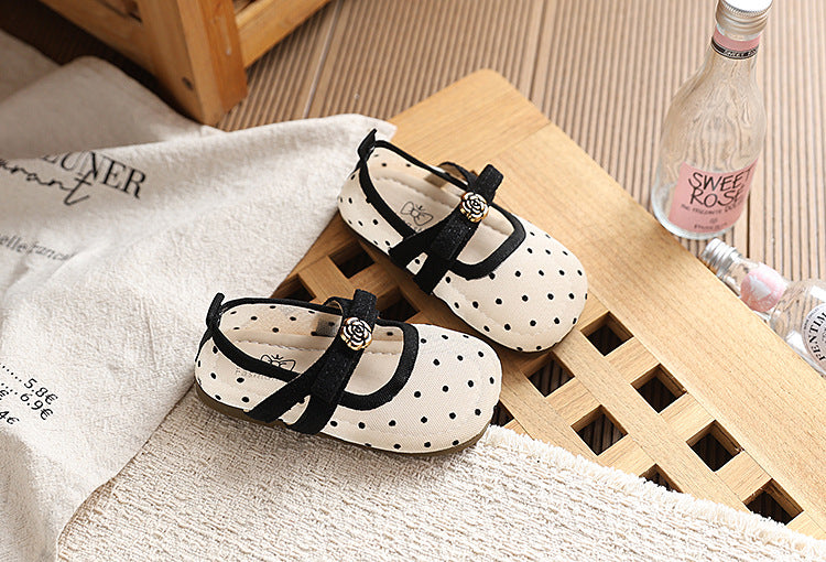 Girls' Polka-Dot Ballet Flats