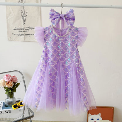 Sparkly Mermaid Dress for Girls