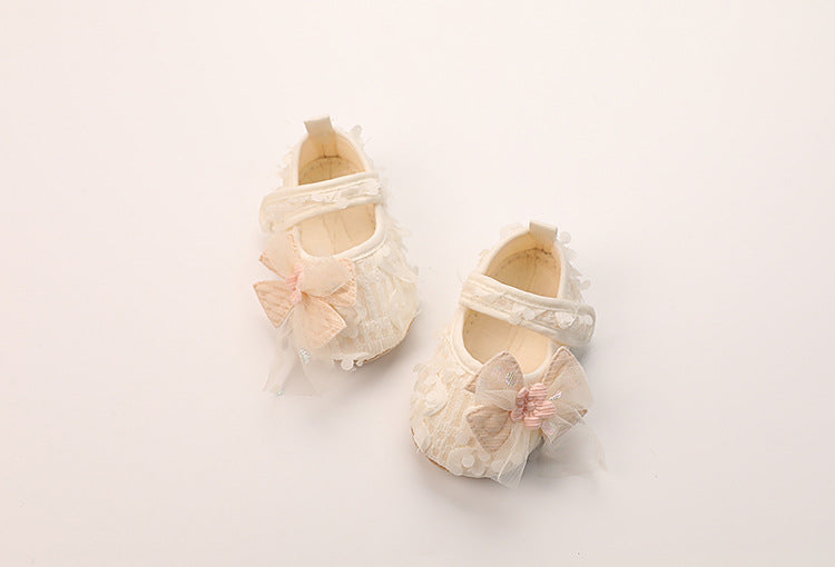 Children's Shoes with Flowers and Bow