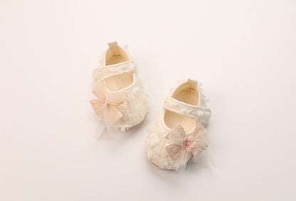 Children's Shoes with Flowers and Bow