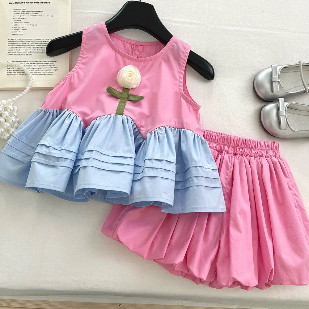 Girls' Summer Floral Outfit