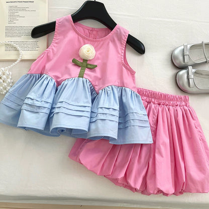 Girls' Summer Floral Outfit