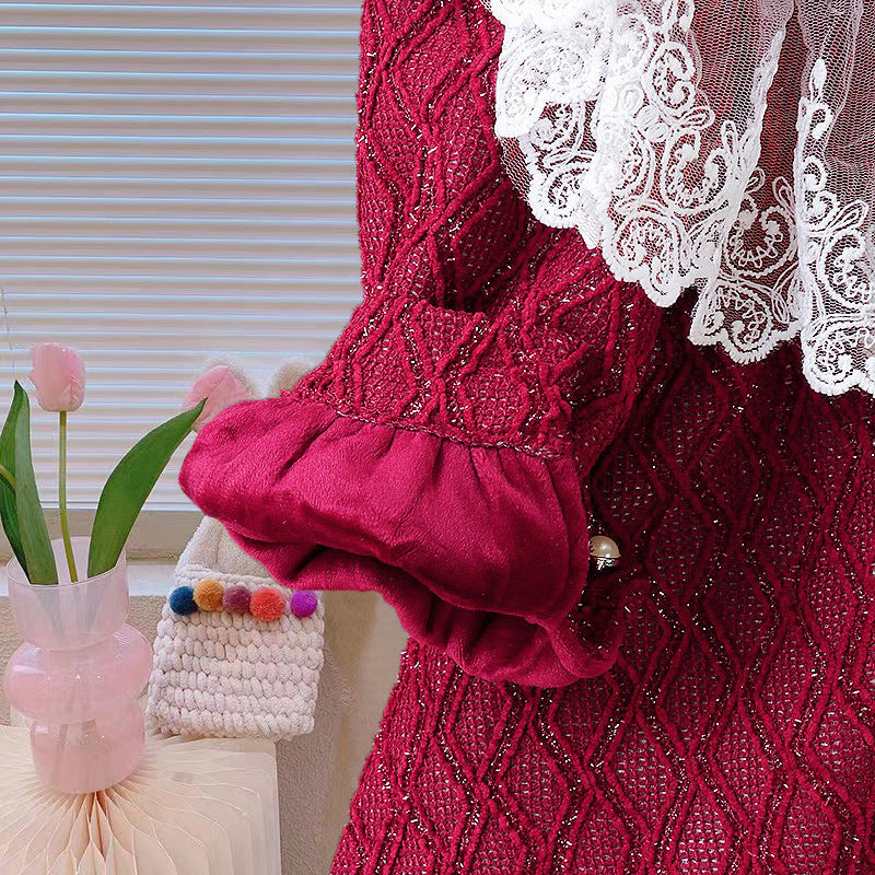 Children's Dress with Lace Detail
