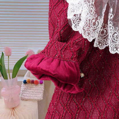 Children's Dress with Lace Detail