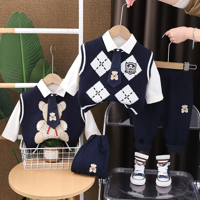 Boys' 3-Piece Teddy Bear Set
