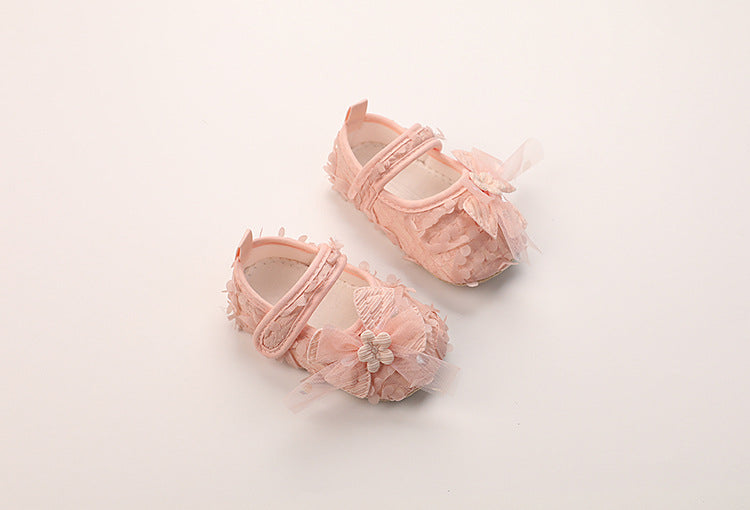 Children's Shoes with Flowers and Bow
