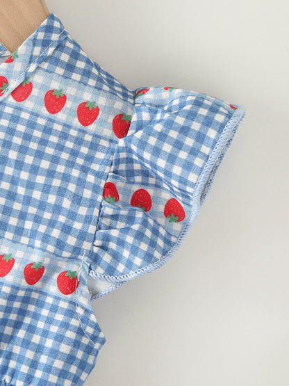 Blue Strawberry Girls' Bodysuit