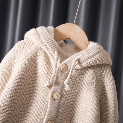 جاكيت بناتي مبطن مع جيوب 